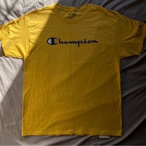 Yellow Champion cotton tee